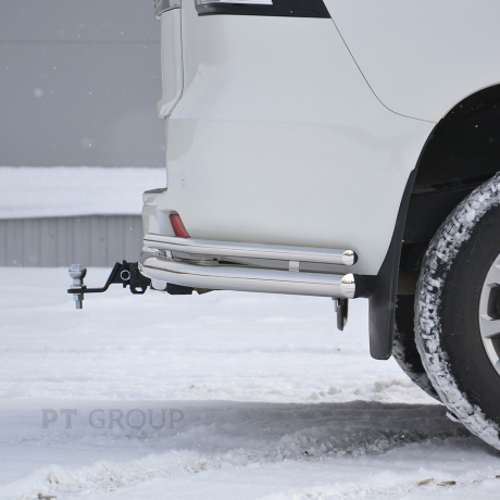 ТСУ /съемный квадрат/ с НЕРЖ накладкой TOYOTA LAND CRUISER Prado 150 2009-/ LC Prado 120 2002-2009/ LEXUS GX 460 2010-2013 купить недорого с доставкой в Чебоксары