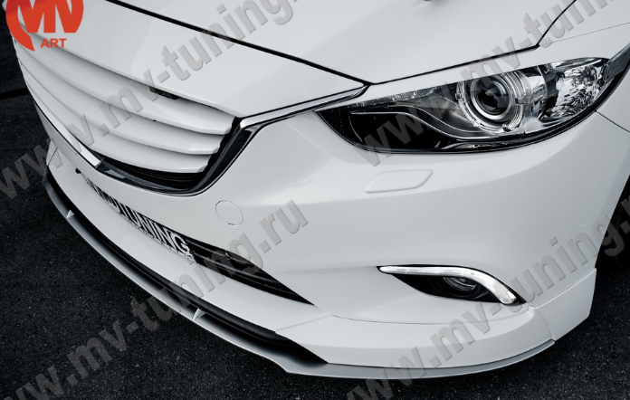 Сплиттер переднего бампера под клыки № 1 "SkyActivSport" для Mazda 6 (2013-н.в.) купить недорого с доставкой в Чебоксары