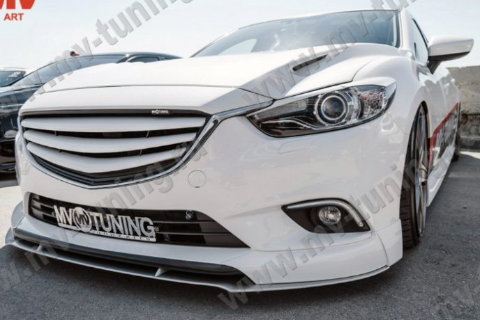 Сплиттер переднего бампера под клыки № 1 "SkyActivSport" для Mazda 6 (2013-н.в.) купить недорого с доставкой в Чебоксары
