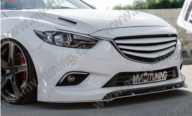 Сплиттер переднего бампера под клыки № 1 "SkyActivSport" для Mazda 6 (2013-н.в.) купить недорого с доставкой в Чебоксары