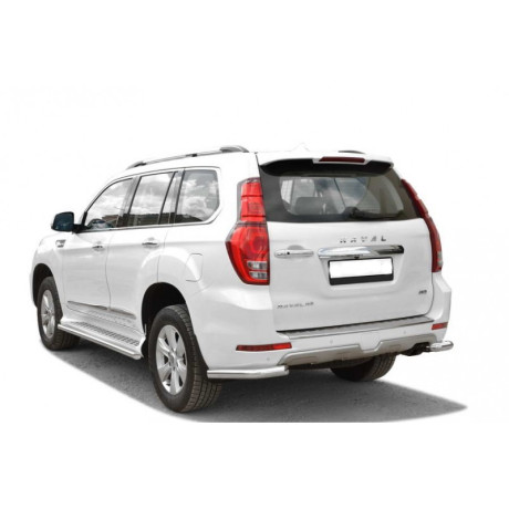Защита заднего бампера «Уголки» (d63.5) Haval H9(Нерж. Сталь) купить недорого с доставкой в Чебоксары