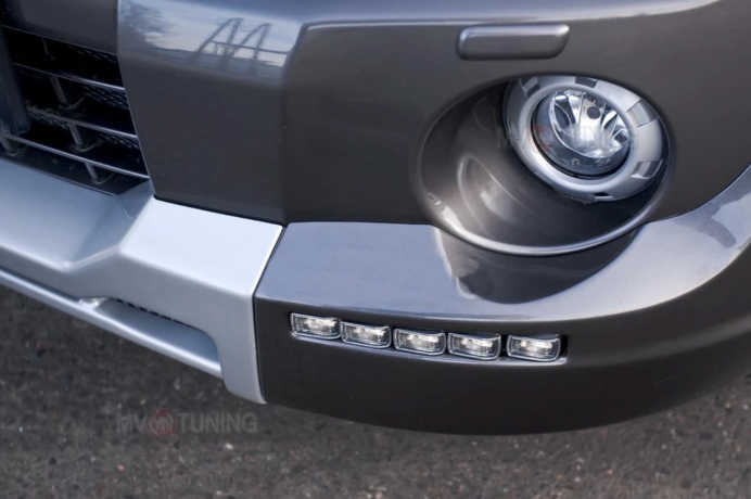 Накладка (юбка) переднего бампера "Broomer Design" (Без ДХЛ) для Mitsubishi Pajero IV (2006-2015) купить недорого с доставкой в Чебоксары