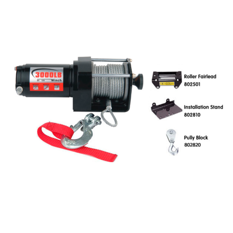 Лебедка для квадроцикла "Master Winch" PM3000, электрическая, 12В купить недорого с доставкой в Чебоксары