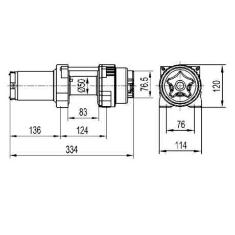 Лебедка для квадроцикла "Master Winch" Х2500, электрическая, 12В купить недорого с доставкой в Чебоксары