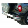 Защита заднего бампера «Уголки Люкс» угловая, цельная для B@3 2123 "Chevrolet Niv@" (d63.5), нержавеющая сталь купить недорого с доставкой в Чебоксары
