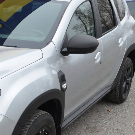 Накладки на зеркала с козырьком "КАРТ" для Renault Duster 2 (с 2021 г.в.) тиснение, с комплектацией купить недорого с доставкой в Чебоксары